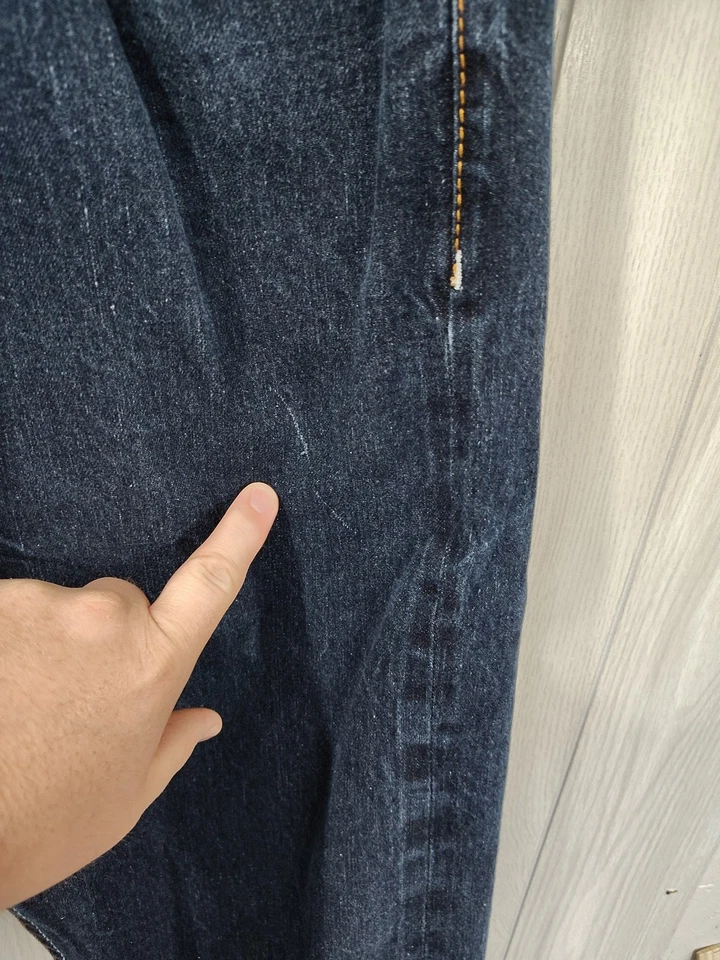 复古 Imperial Junkie 牛仔裤男式镂空牛仔刺绣宽松 Y2K 38 — 第 4/4 张图片