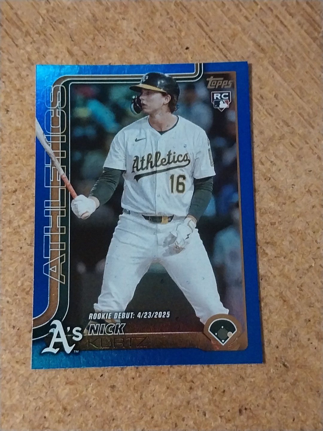  2025 Topps Update Series Nick Kurtz Rookie Debut Blue Foil /150 US197 