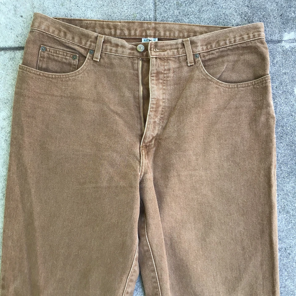 Vintage Guess by George Marciano Men Size 40 Brown Jeans Pants 38 x 33 USA Made - Image 3 of 4