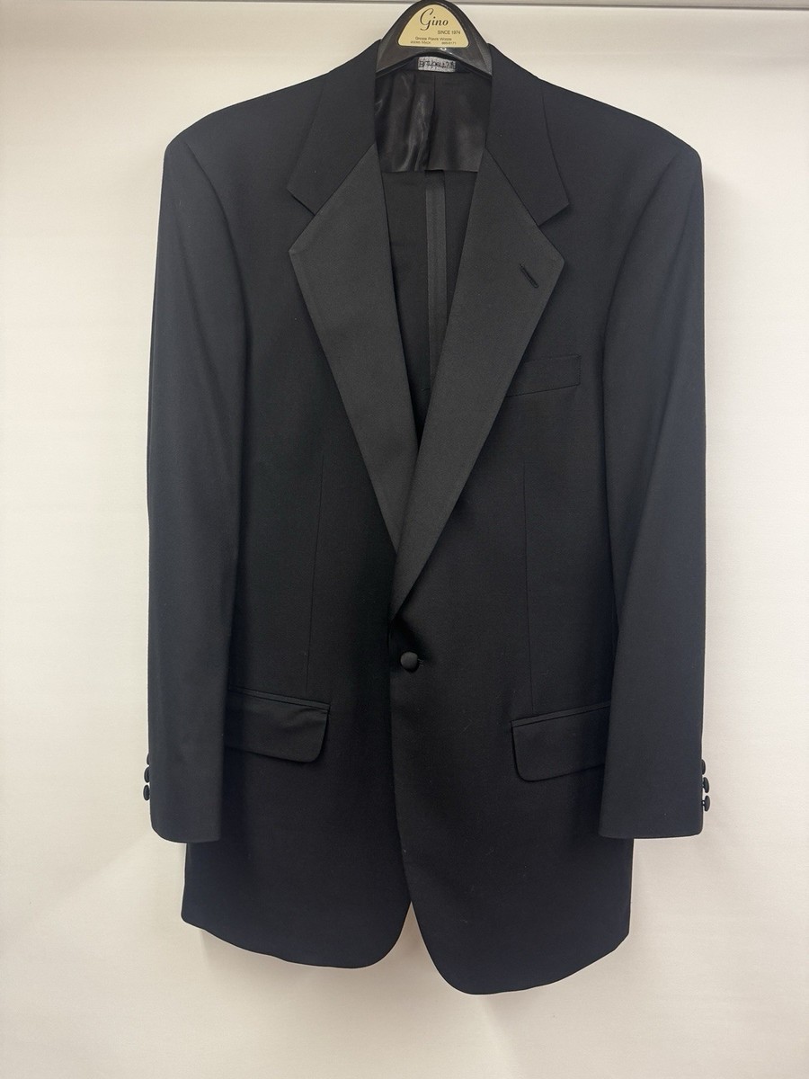 Vintage Burberry's Tuxedo Suit Men's 42/44 Black Pants Fit 34x31 2