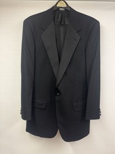 Vintage Burberry's Tuxedo Suit Men's 42/44 Black Pants Fit 34x31 2 Piece Wool