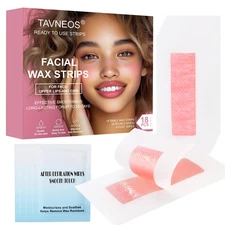 Facial Wax Strips for Hair Removal(18 Face+4 Soothing Wipes) Facial Hair Removal