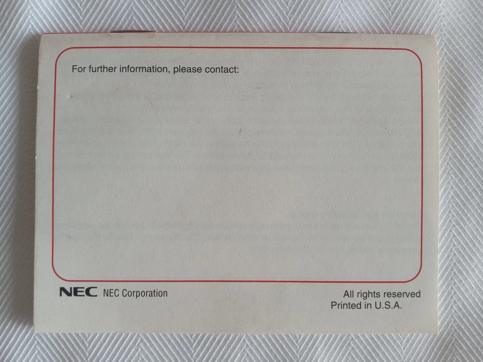 Vintage 1990 NEC MessageMaker Exec Pager User Manual, Tech Collectible, RARE - Image 2 of 4