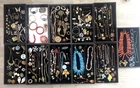 ANTIQUE ART DECO ART NOUVEAU MID CENTURY JEWELRY LOT - COSTUME SILVER GOLD FILL