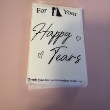 Happy Tears Wedding Tissues 40 Count Individual Wrapped