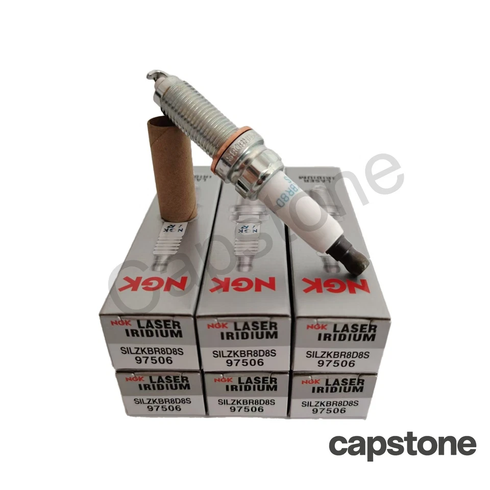 NEW 6Pcs Laser Iridium Spark Plugs SILZKBR8D8S For NGK BMW 12120039664 97506 - Image 2 of 4