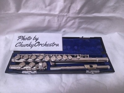 YAMAHA YFL-23 Flute Nickel Plated E Mechanism Tested Working Japan