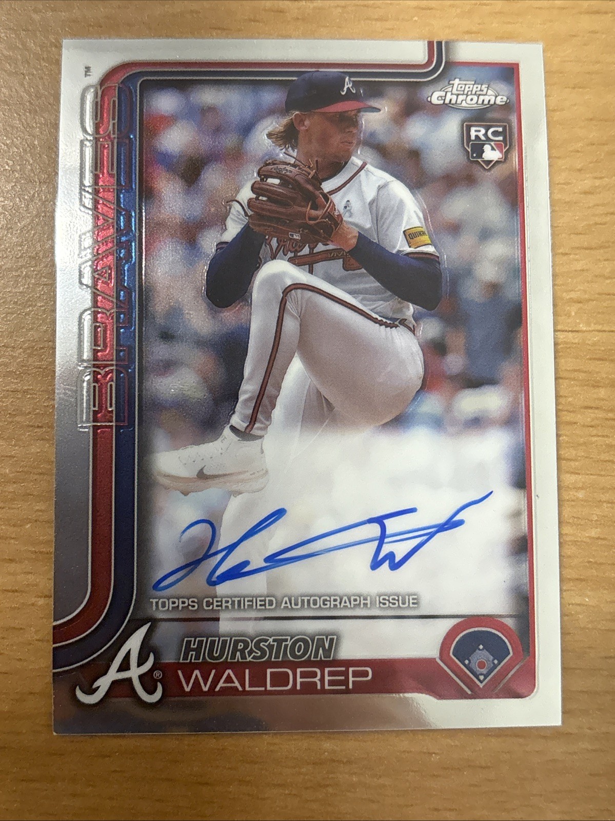 2025 Topps Chrome Hurston Waldrep Rookie Auto #RA-HW Atlanta Braves
