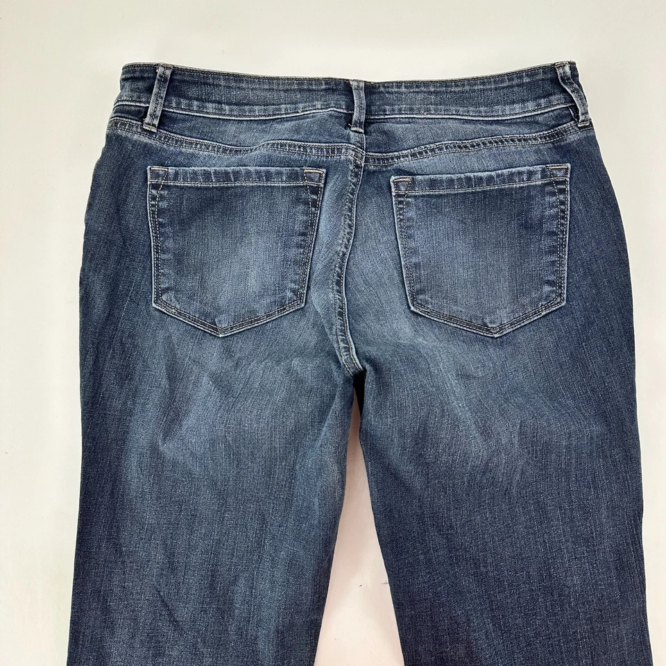Loft Straight Women's size 10P Dark Wash Blue Denim jeans - Image 4 of 4