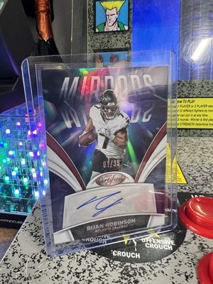2025 Panini Certified Bijan Robinson Mirror Signatures Auto /35 #1 Bookend