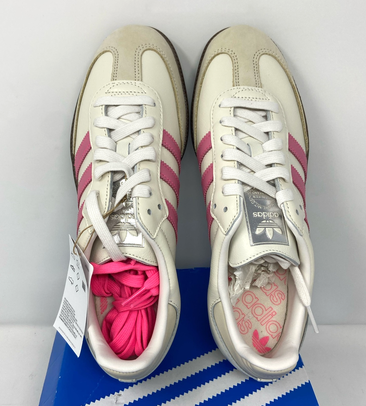 adidas Samba OG Low Top Shoes Lucid Pink Womens Size 9 IG1962 - Damaged Box