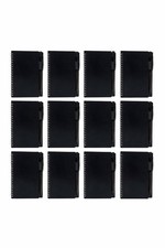 Black Spiral Notebook  Pen Sets 6" 60 pg. - 12 Pc.