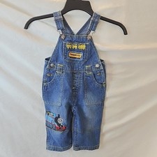 Vintage Thomas  Friends Thomas The Train Embroidered Denim Unisex Overalls 12mo