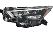 Driver/Left Fit For 2020-2024 Nissan Versa Headlight Replacement Chrome Housing