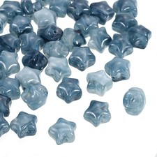 50Pcs Acrylic Star Beads, 11mm Star Shape Charming Loose Bead, Ink