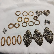 Mix Lot Of Embellishments.  Perfect For Beading And Jewelry Making 