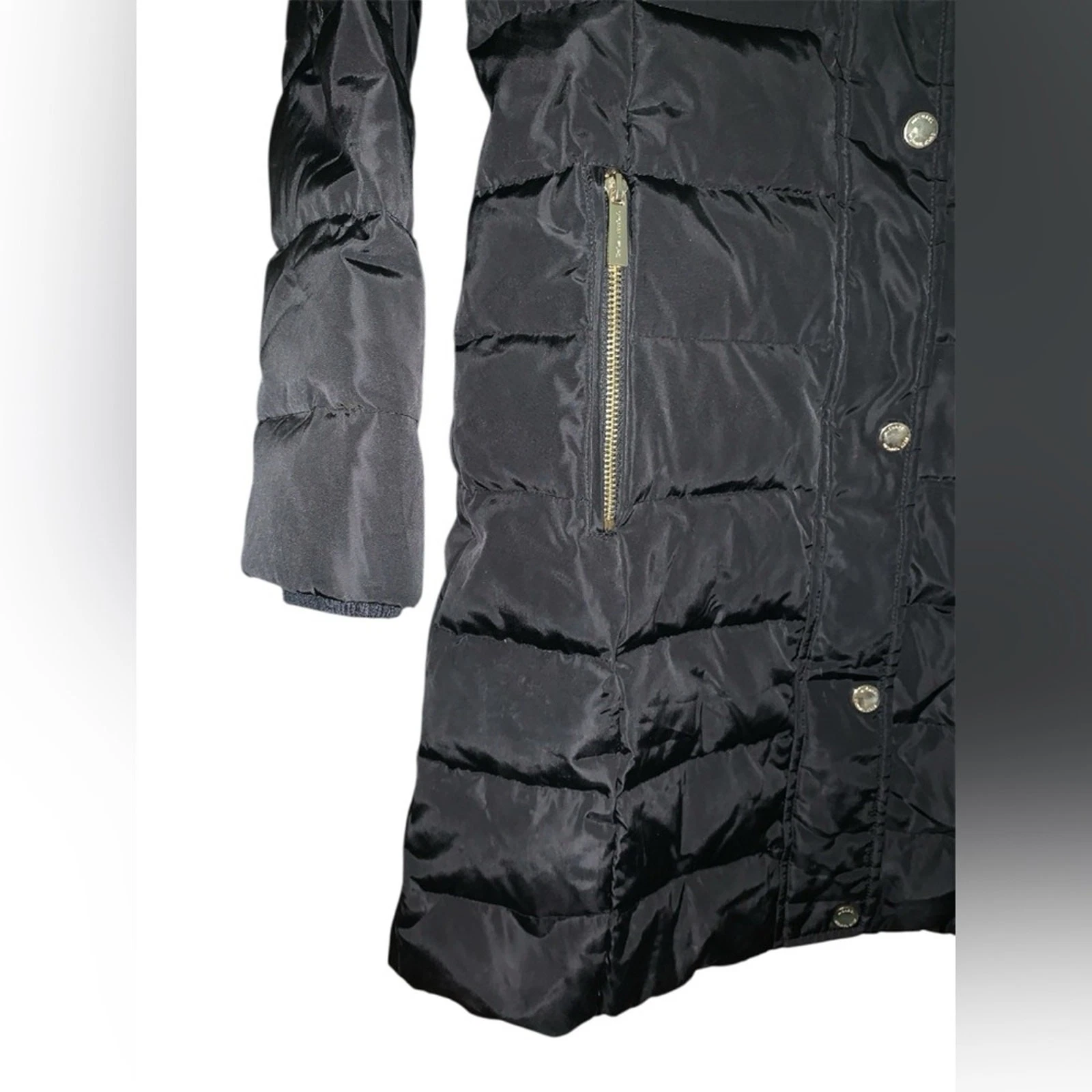 Cappotto piumino Michael Michael Kors donna pelliccia sintetica orlo XS