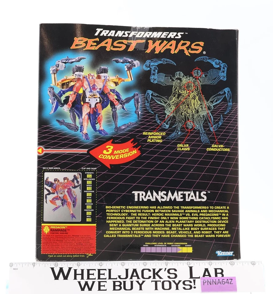 Rampage Transformers Beast Wars Transmetals 1998 Kenner Action Figure NEW SEALED - Image 2 of 4
