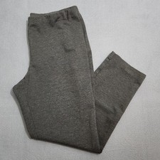 J. Jill Women L Gray High Rise Ponte Knit Slim Leg Elastic Waist Pull On Legging