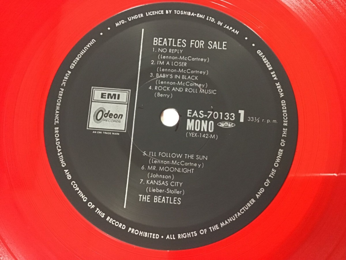 THE BEATLES Japan Mono Import Red Vinyl BEATLES FOR SALE