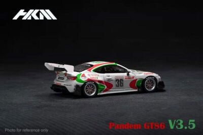 パンデム GT86 V3.5 HKM 1/64 ミニカー ホワイト トヨタ HKM 1:64 Pandem 86 / GT86 Rocket Bunny V3.5 Castrol Model