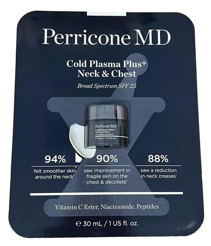 NEW Perricone MD Cold Plasma Plus+ Neck & Chest Broad Spectrum SPF 25 AUTHENTIC - Picture 1 of 5