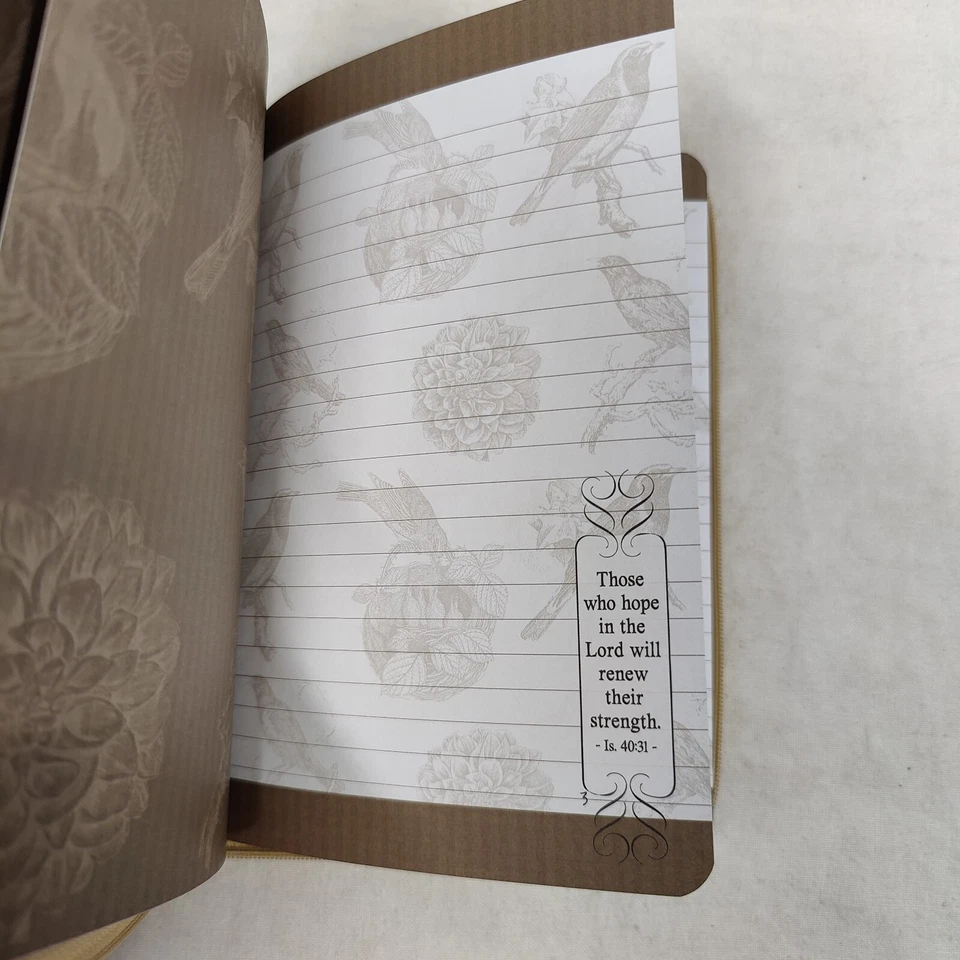 Divinity Pocket Journal with Zipper, Psalm 91:4 Notebook Cover, for Prayer Notes - Image 4 of 4