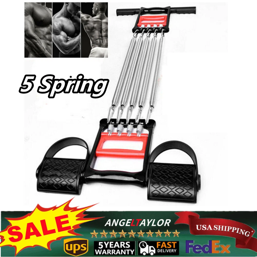 5 Spring Chest Expander Pull Gym Muscle Training Exerciser Home