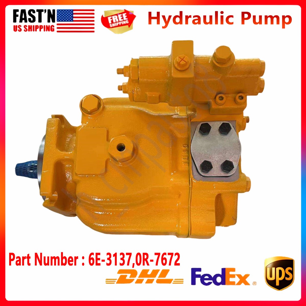 Hydraulic Pump 6E-3137 0R-7672 for CAT Graders120H 120K 135H 140H
