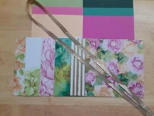 Stampin Up! EXPRESSIONS IN INK 6 X 6" Designer Paper Card Kit Ribbon RARE