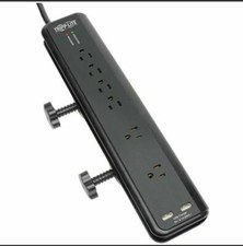 TRIPP LITE SURGE PROTECTOR POWER STRIP DESK MOUNT 6 OUTLET sku TLP606DMUSB