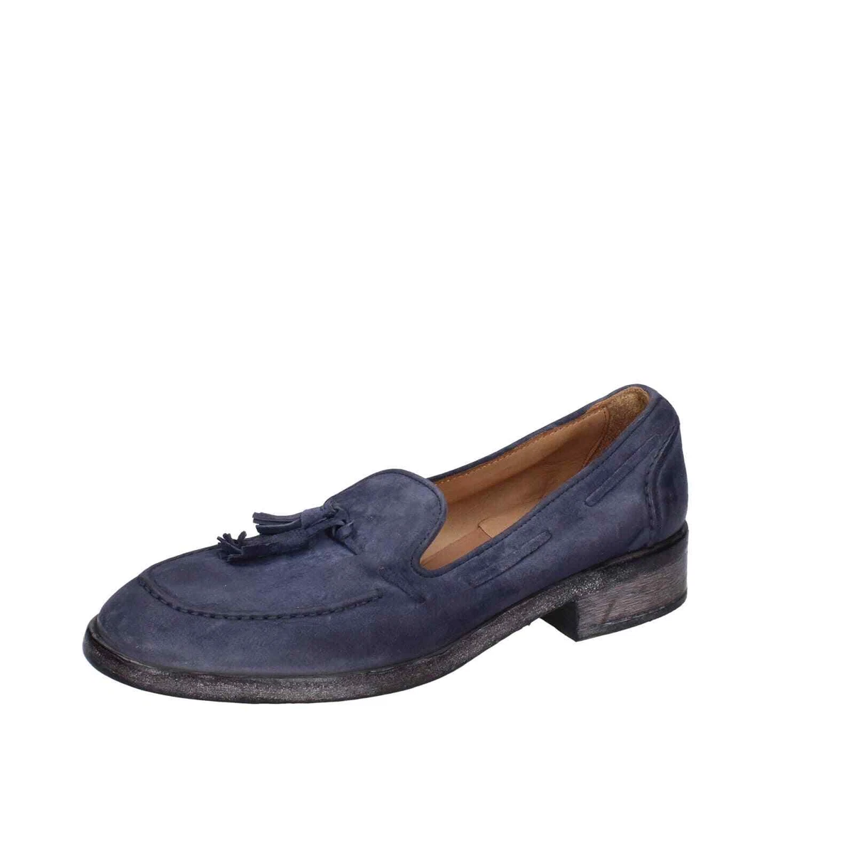 Navy blue shop loafers womens shoes
