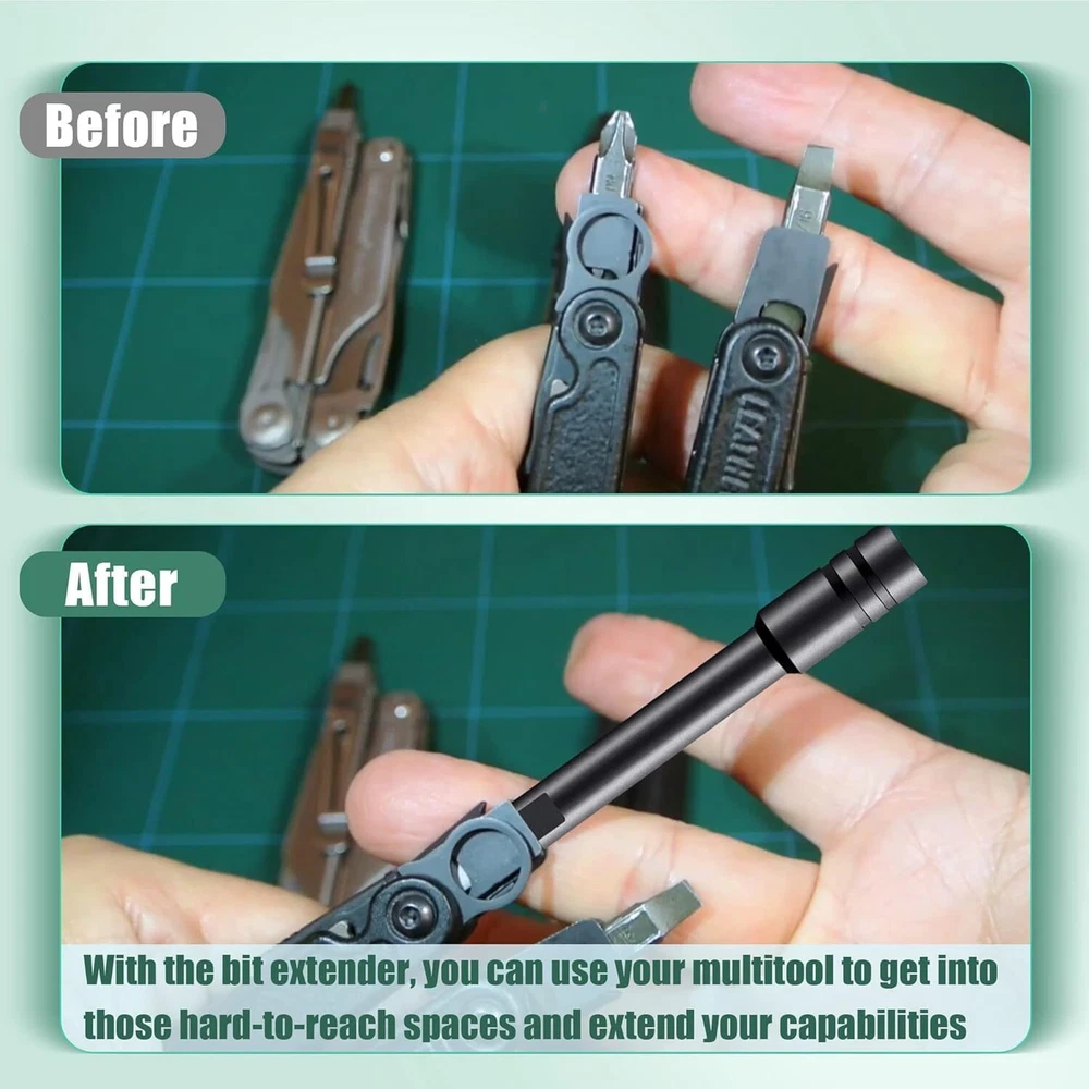 Multi Tool Bit Driver Extender 1/4 Bit Compatible W/ Leatherman/Surge/Wave Plus