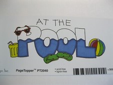 Cock-A-Doodle Designs Scrapbook Page Topper PT2040 - At The Pool