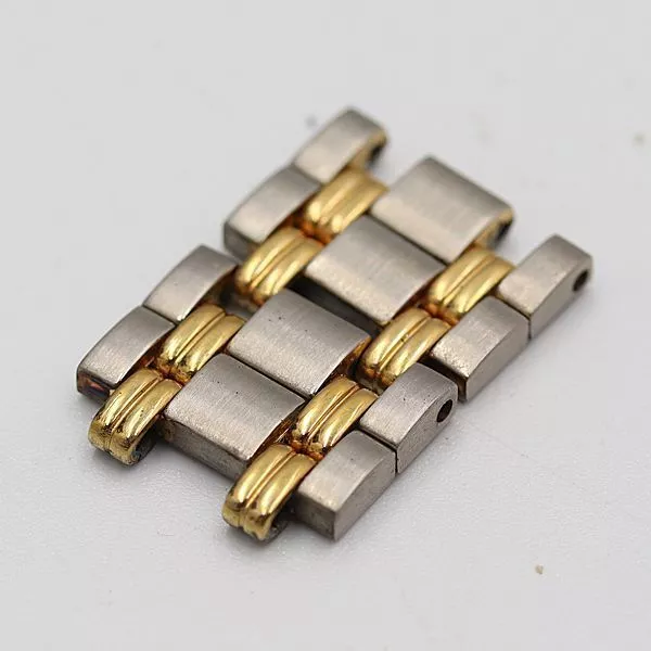 Bracelet montre femme Gucci authentique 4 maillons 9000L pièces argent/or 12 mm
