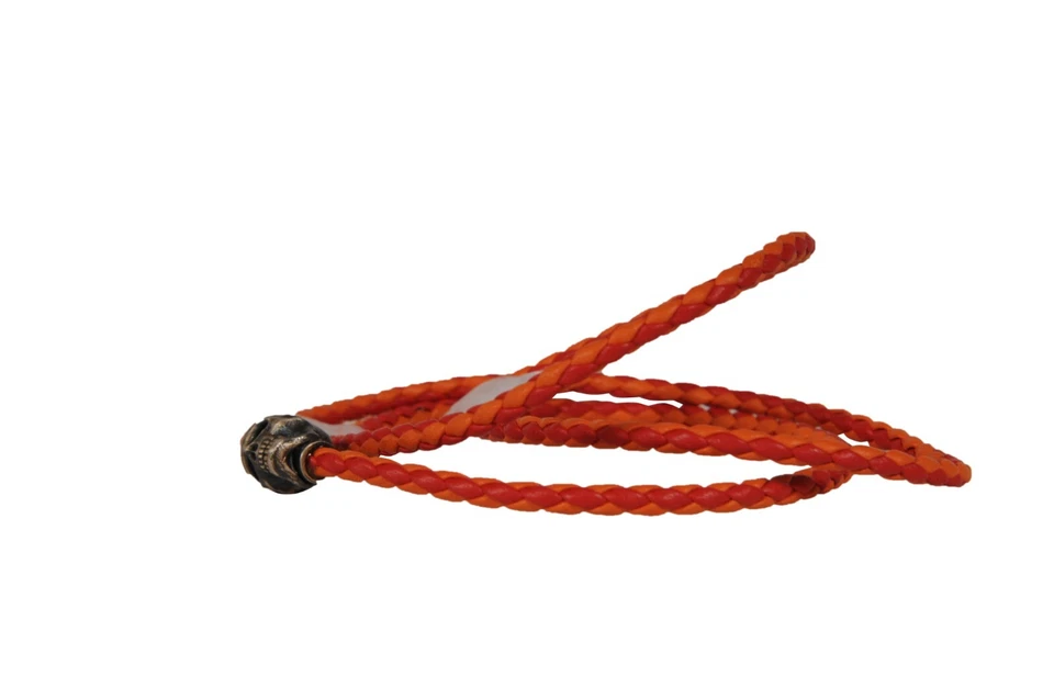 Tateossian London кожи веревки серый череп браслет красный оранжевый плетеный - Изображение 2 из 4