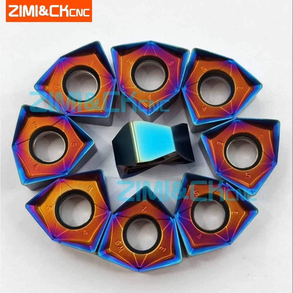 HRC50 WNMU080608EN-GM ZIMI-CNC 90 deg End mill Milling insert For MFWN90 holder