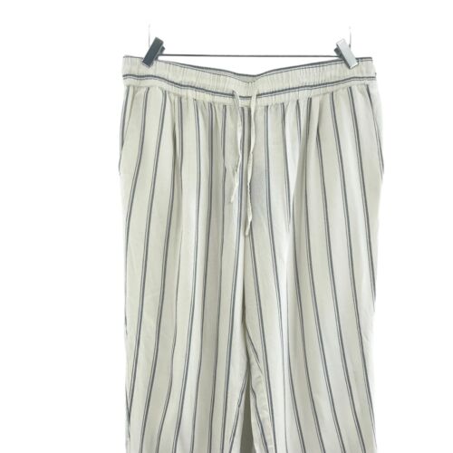 Vero Moda Women's XL Vmanna Milo Citrus Ancle Pant Linen Blend Stripe Trouser - Picture 3 of 14