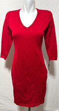 Calvin Klein Women Red Dress Small  Rayon Stretchy Fabric New NWT