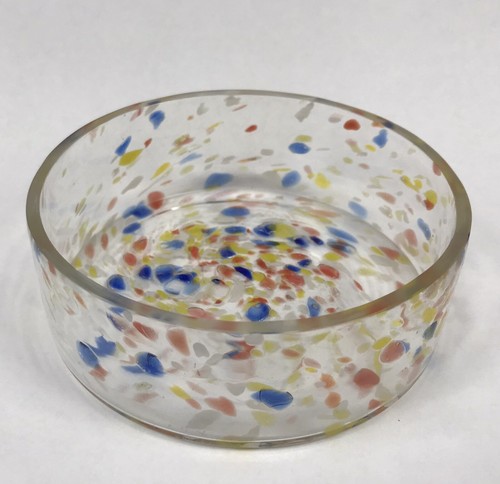 Vintage Handblown Art Glass Confetti Dish Bowl 4.25” Diameter - Picture 6 of 11