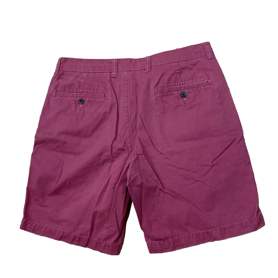 Pantalones Cortos CLUB ROOM Hombres 34 Frescos Rojo Rosa Claro Frente Plano Preppy Chino 34x9 Foto 2 de 4