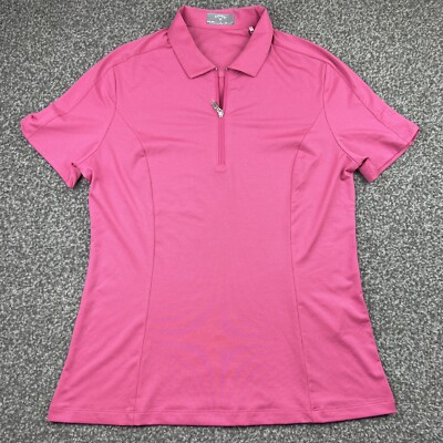 Callaway Polo Shirt Womens Small Pink Sleeveless Performance Golf