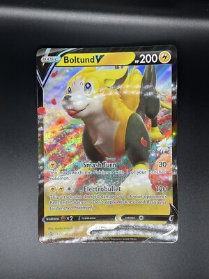 Boltund V 特別カード HP200 レインボー Boltund VMAX Rainbow Shiny Holographic UV Printed Plastic Card - Etsy