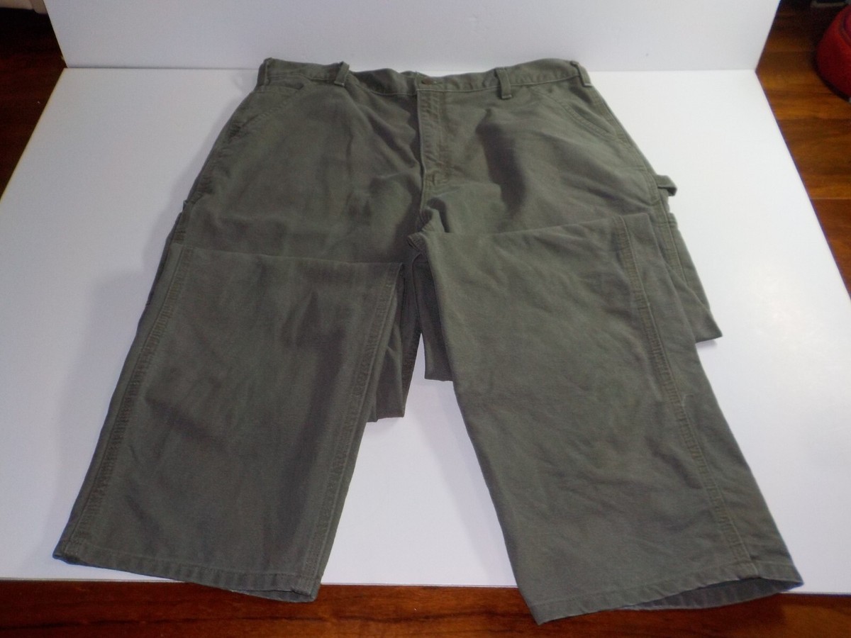 パンツ Carhartt carpenter B11 MOS 34x30 Carhartt B11MOS Moss Washed Duck Work Dungaree