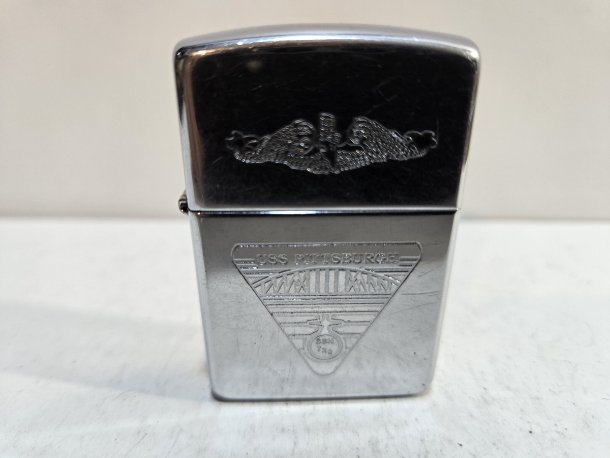 zippo Pittsburgh 1950年代？ ZIPPO 1937-1950 VINTAGE POCKET LIGHTER PLAIN DENTED BOTTOM