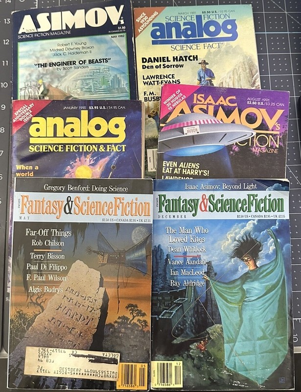 ASSORTED SCIENCE FICTION BOOKS/DIGESTS 1980'S-1990'S USED-FUN!