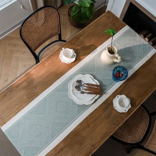 Jacquard Tassel Table Runner for Dining Room Kitchen Party Home Decor Tablecloth - Picture 24 of 56