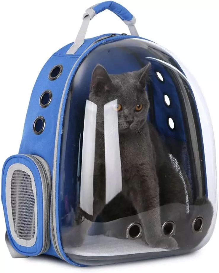 1pc Cat Backpack Carrier,breathable Dog Carrier - Cat Bag For