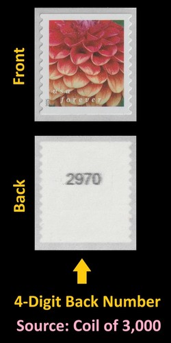US 5982-5991 Bobine Dahlias Single Set 10 4d Arrière # MNH 2025 - Photo 4 sur 13