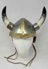 Halloween Helmet Viking Horns Medieval Armor Warrior Steel Costume Gift Knight